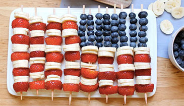 Tasty Fruit Skewers for your 4th of July Picnic