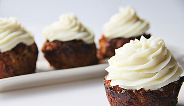 Meatloaf Cupcakes with Cauliflower Frosting