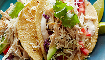 Roast Chicken Tacos with Creamy Chipotle Lime Sauce